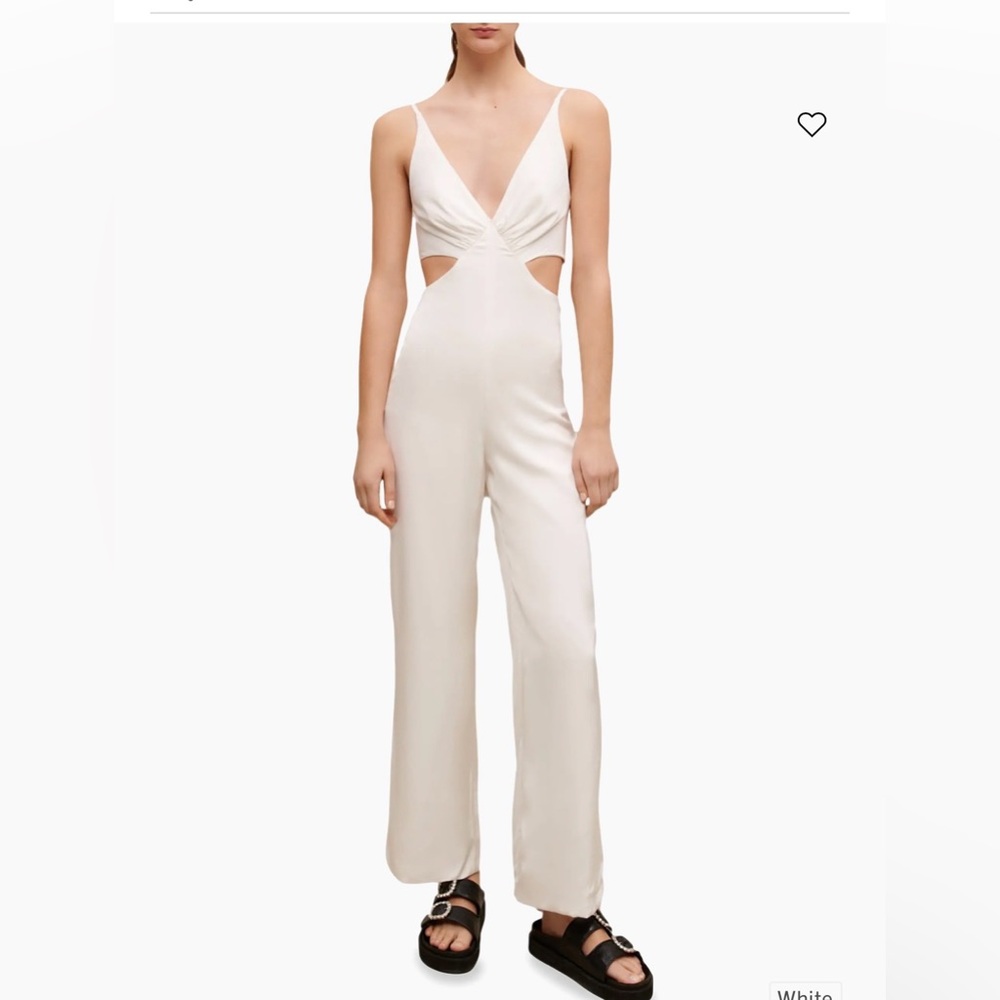 NWT Maje Cream Cutout Jumpsuit size 34